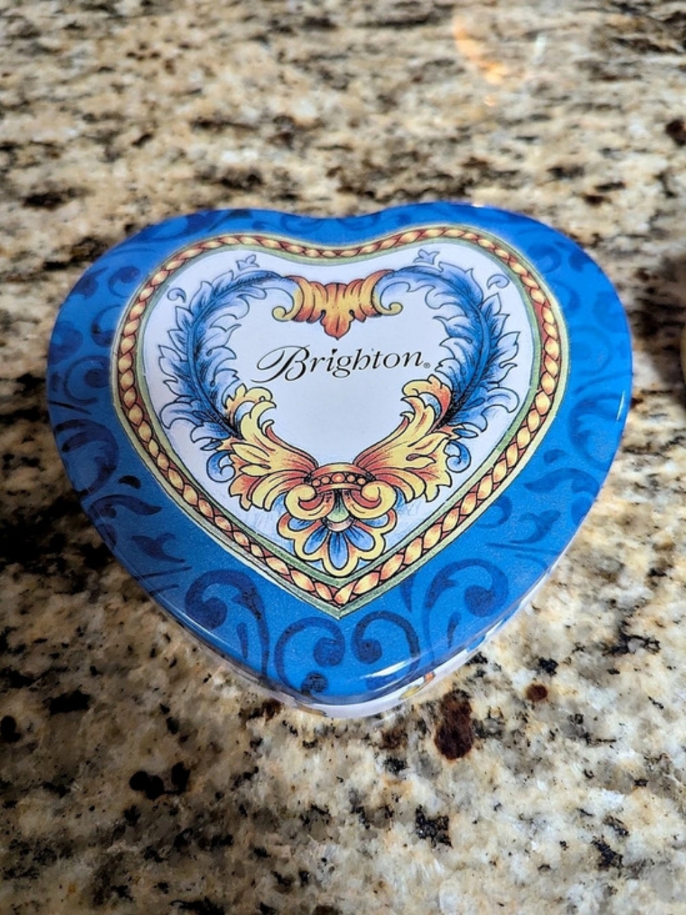 Brighton Heart Shaped Jewelry Tin Box